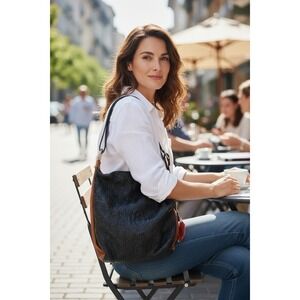 MARINO ORLANDI Bucket Bag Backpack Convertible Sling Pure Leather‎ Handbag